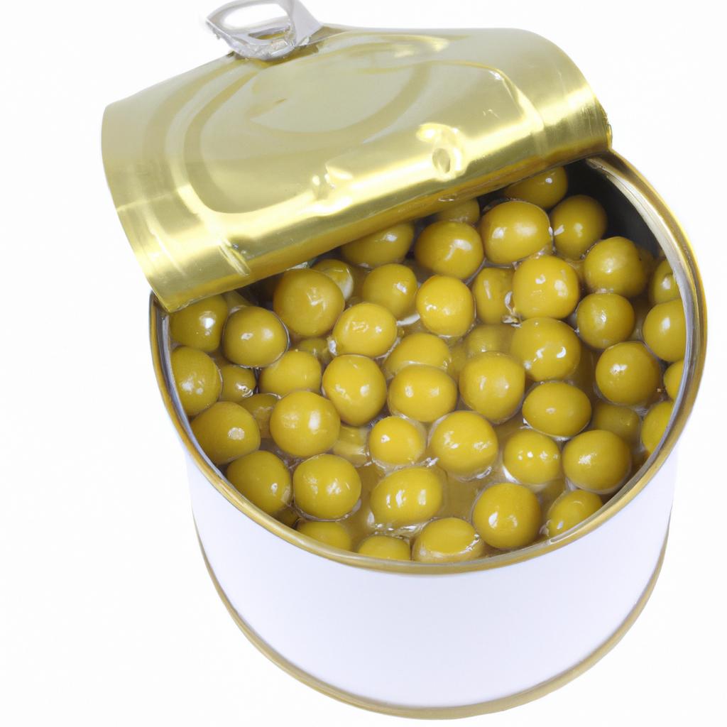 Canned peas are a convenient option for quick and easy meal preparation.