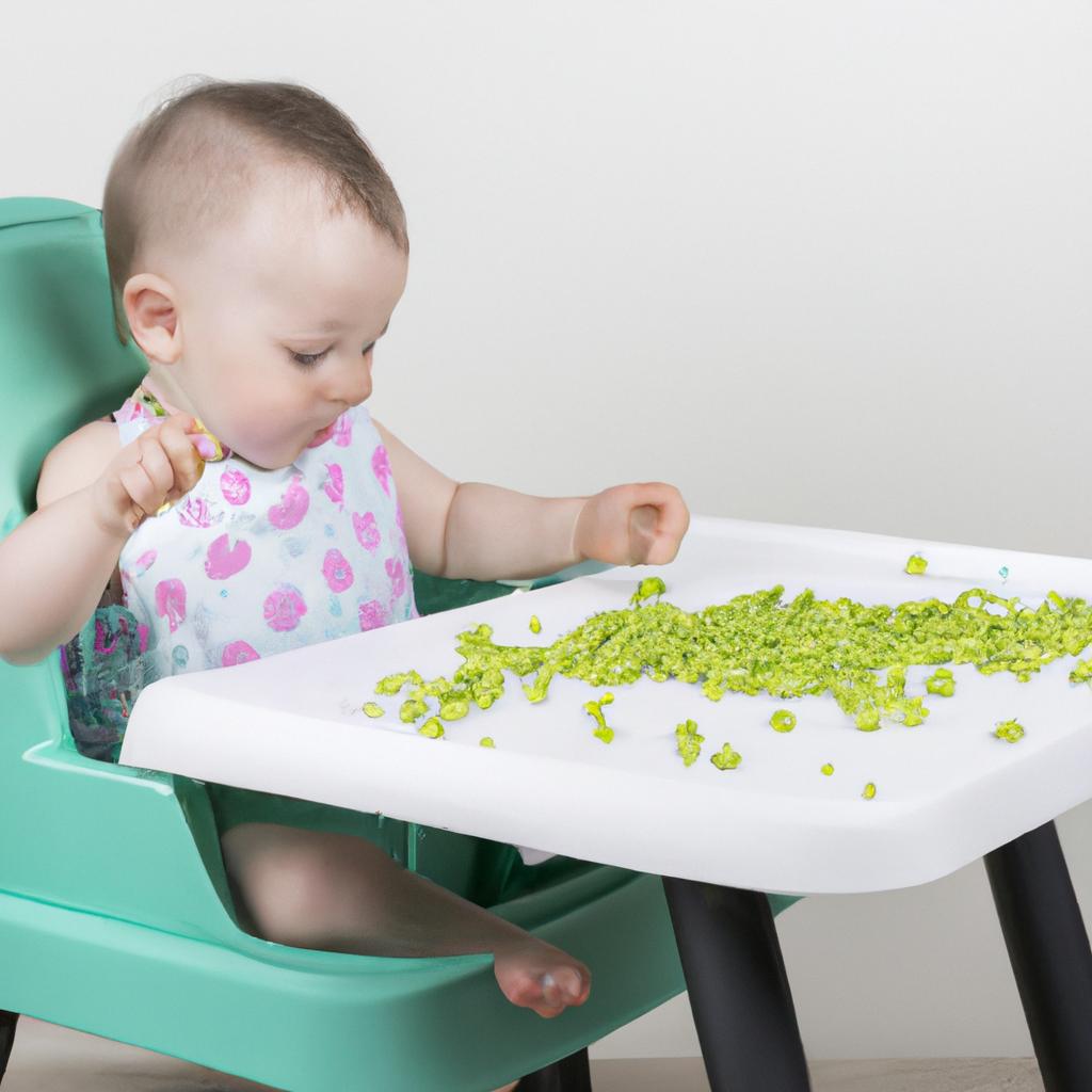 While peas can be a choking hazard for 1 year olds, supervised play with food can help with their sensory development.