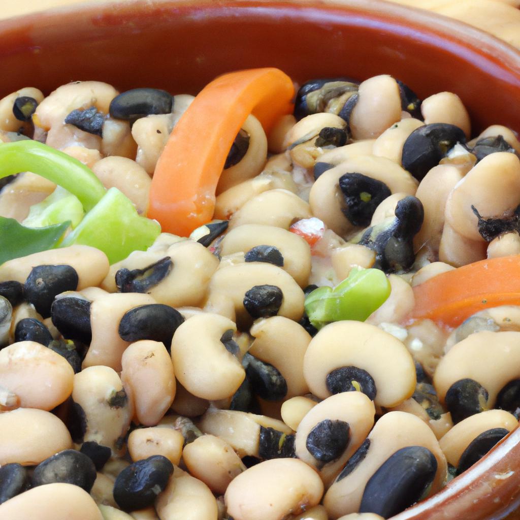 Incorporating beans and vegetables can add thickness and flavor to black-eyed peas