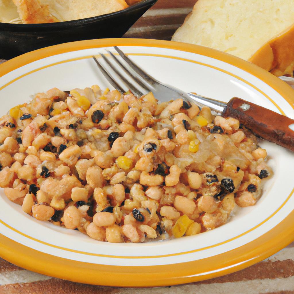 Pairing black eyed peas with cornbread is a classic Southern dish