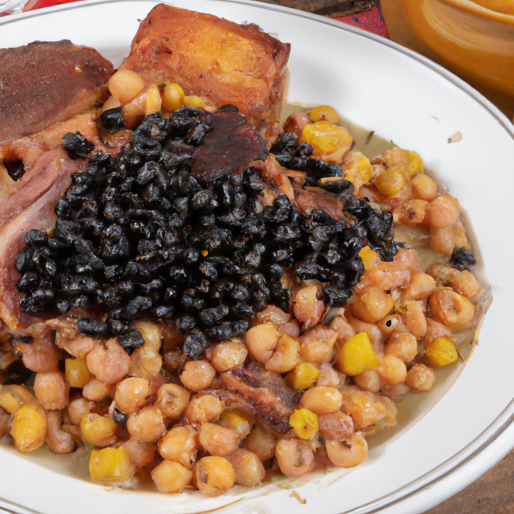 Serve your black eyed peas and ham hocks with a side of warm, buttery cornbread for a comforting Southern meal.