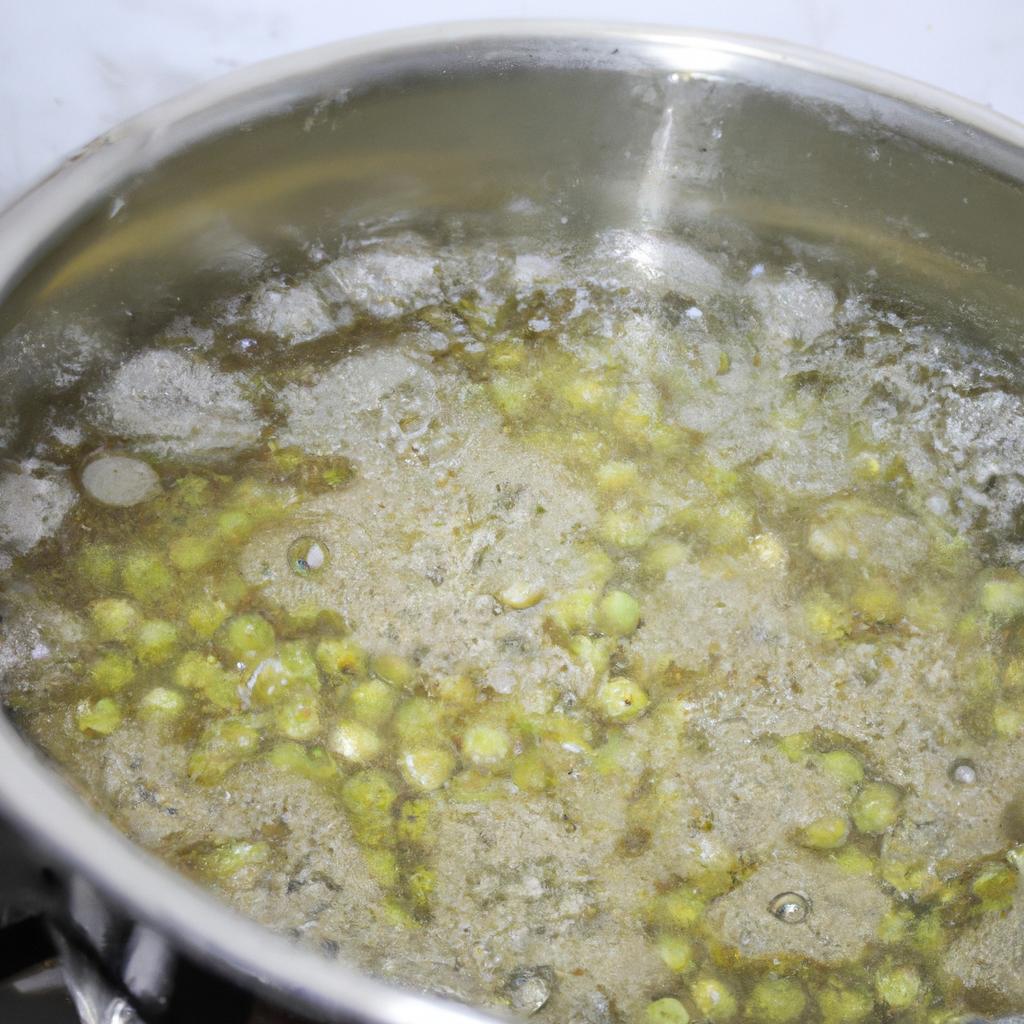 Blanching crowder peas is a crucial step in the freezing process.