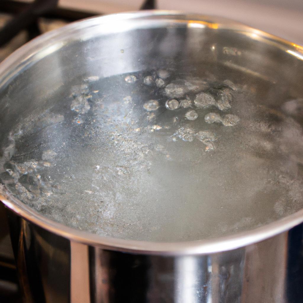 Boiling water is essential for blanching peas