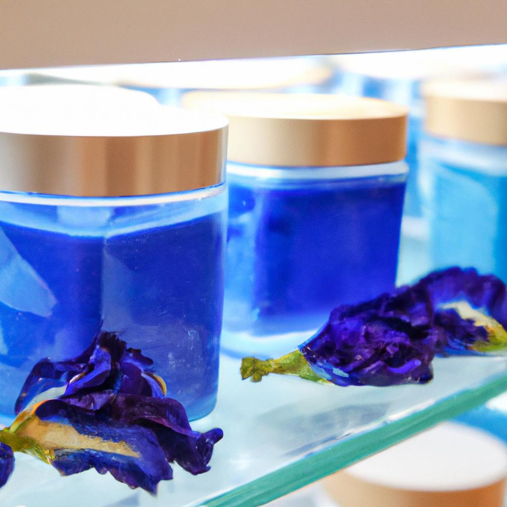 Skincare products infused with butterfly pea flower can provide multiple benefits for the skin