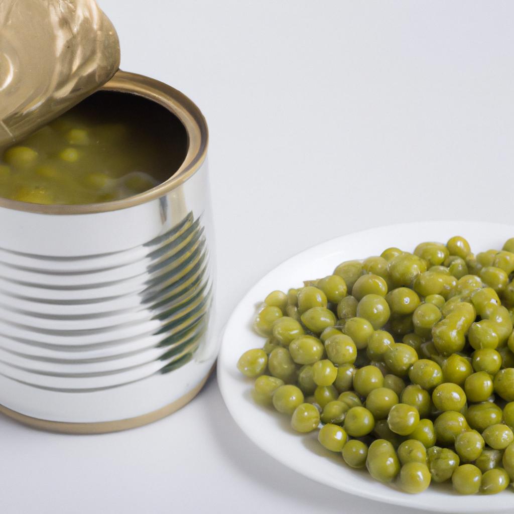Comparing the calorie content of canned peas to fresh cooked peas