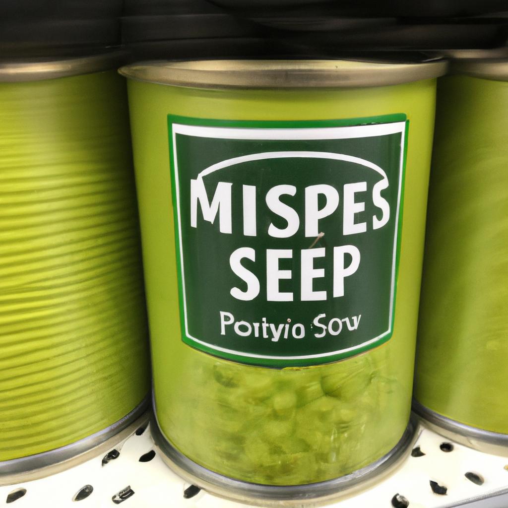 Canned mushy peas, a convenient option for quick meals