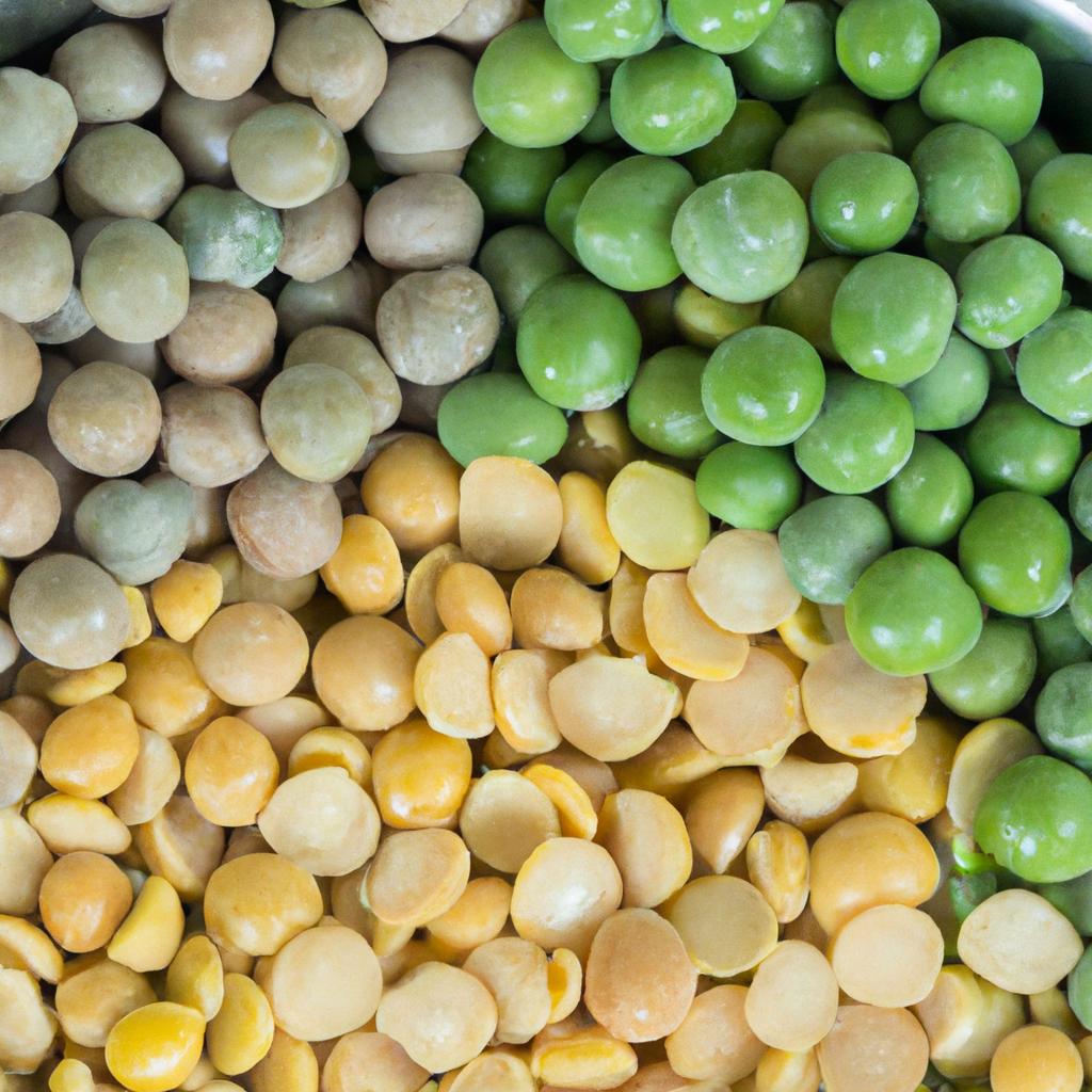 Different types of peas in a bushel.