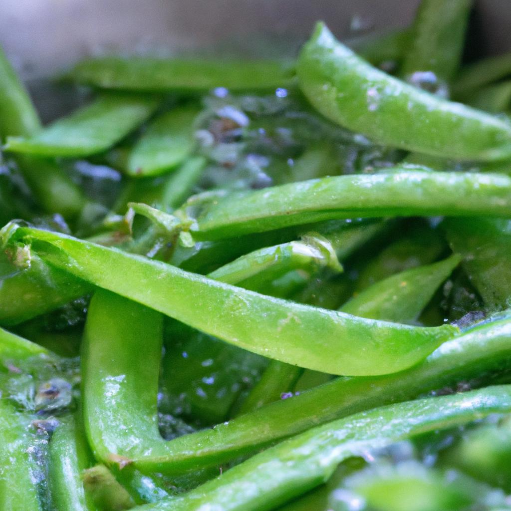 Washing the snow peas thoroughly before freezing is important.