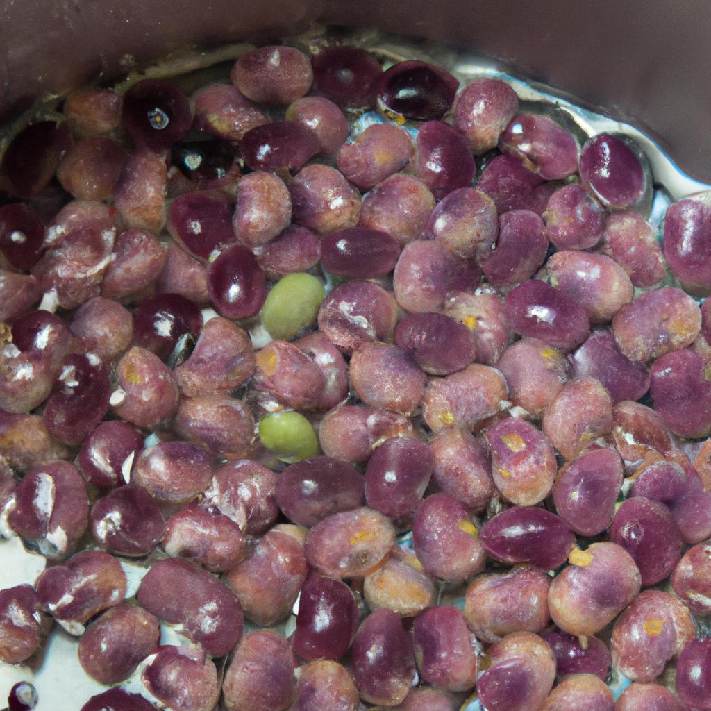 Blanching helps to preserve the vibrant color and texture of purple hull peas.