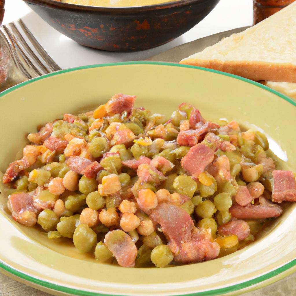 Fresh crowder peas can be served as a hearty side dish with bacon and cornbread.