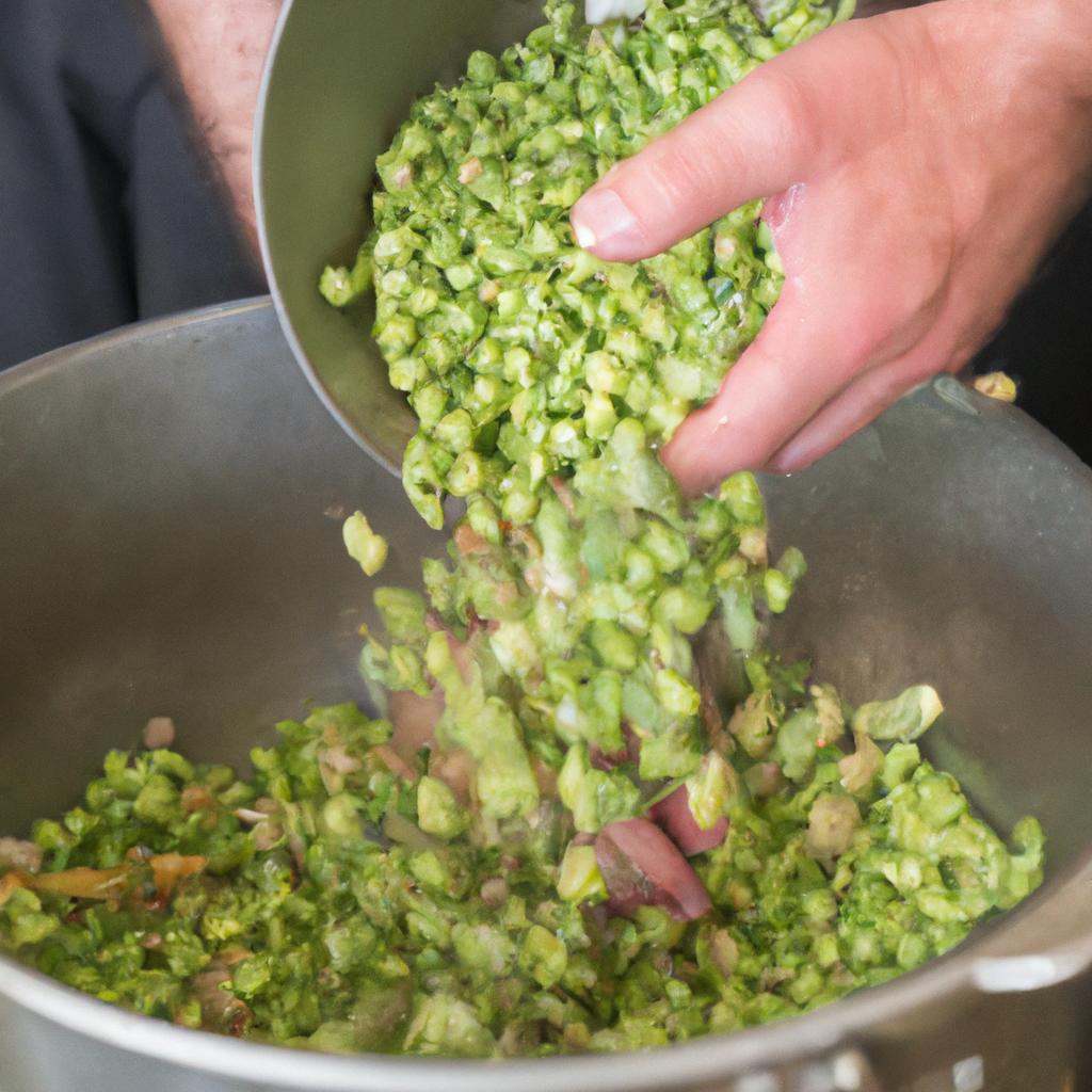 Freshly picked shelled peas for a delicious dish