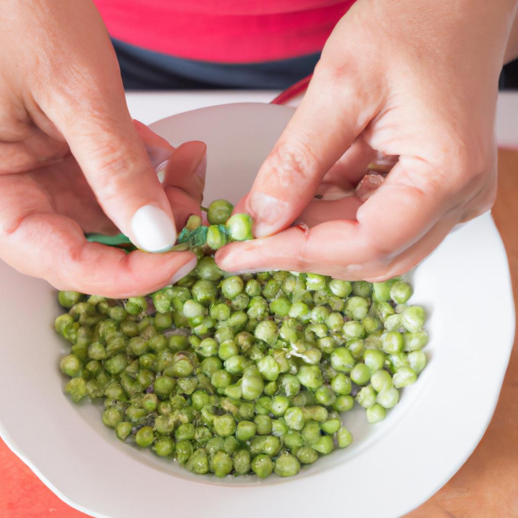 Cutting peas into small pieces can reduce the risk of choking