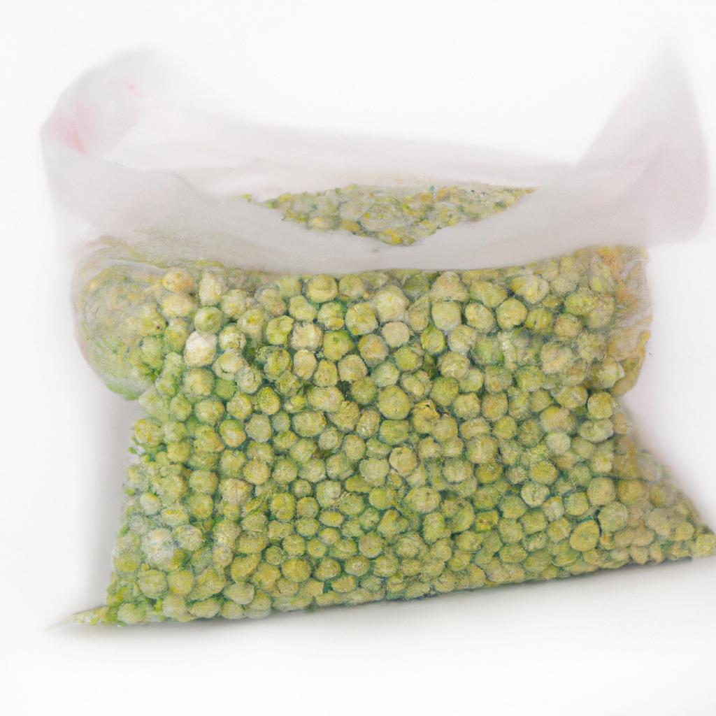 Proper packaging and storage are important for freezing peas after blanching.