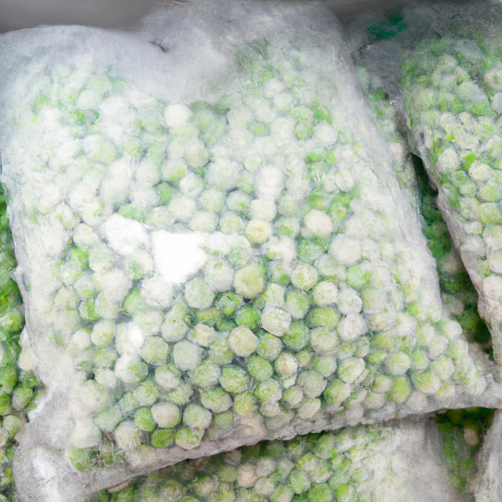 Store frozen peas in airtight containers for best results