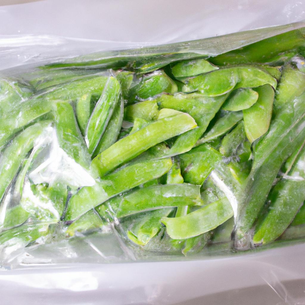 Freezing sugar snap peas without blanching