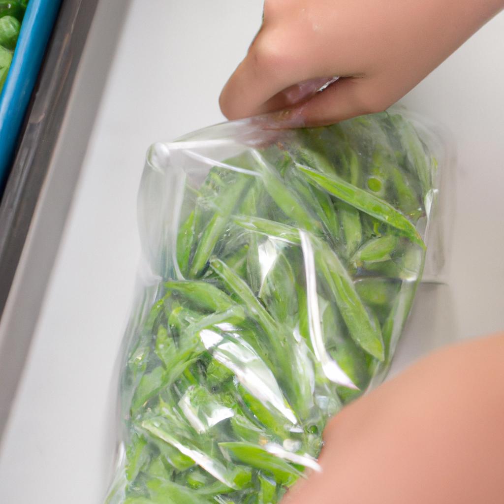 Freezing sugar snap peas without blanching is easy and convenient.
