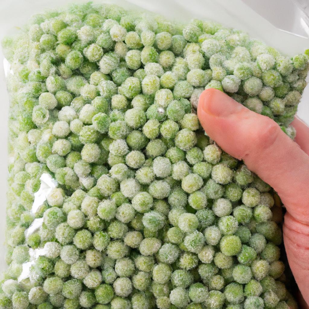 Blanching peas before freezing helps to maintain their freshness and nutrients