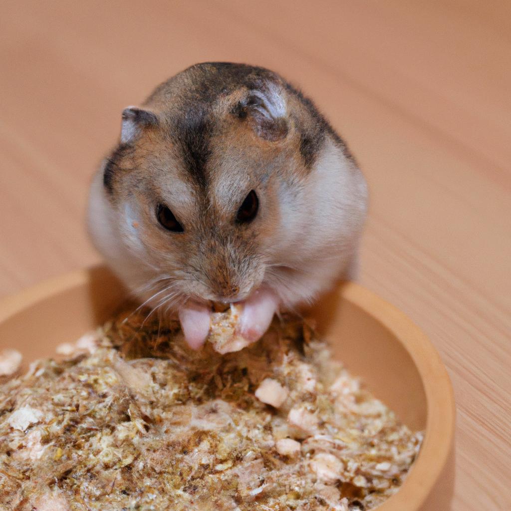 A hamster's diet should include a variety of foods, including snap peas.