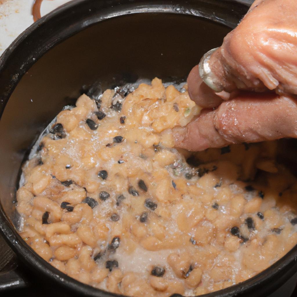 Arrowroot powder is a natural thickener that can help achieve the perfect texture for black eyed peas