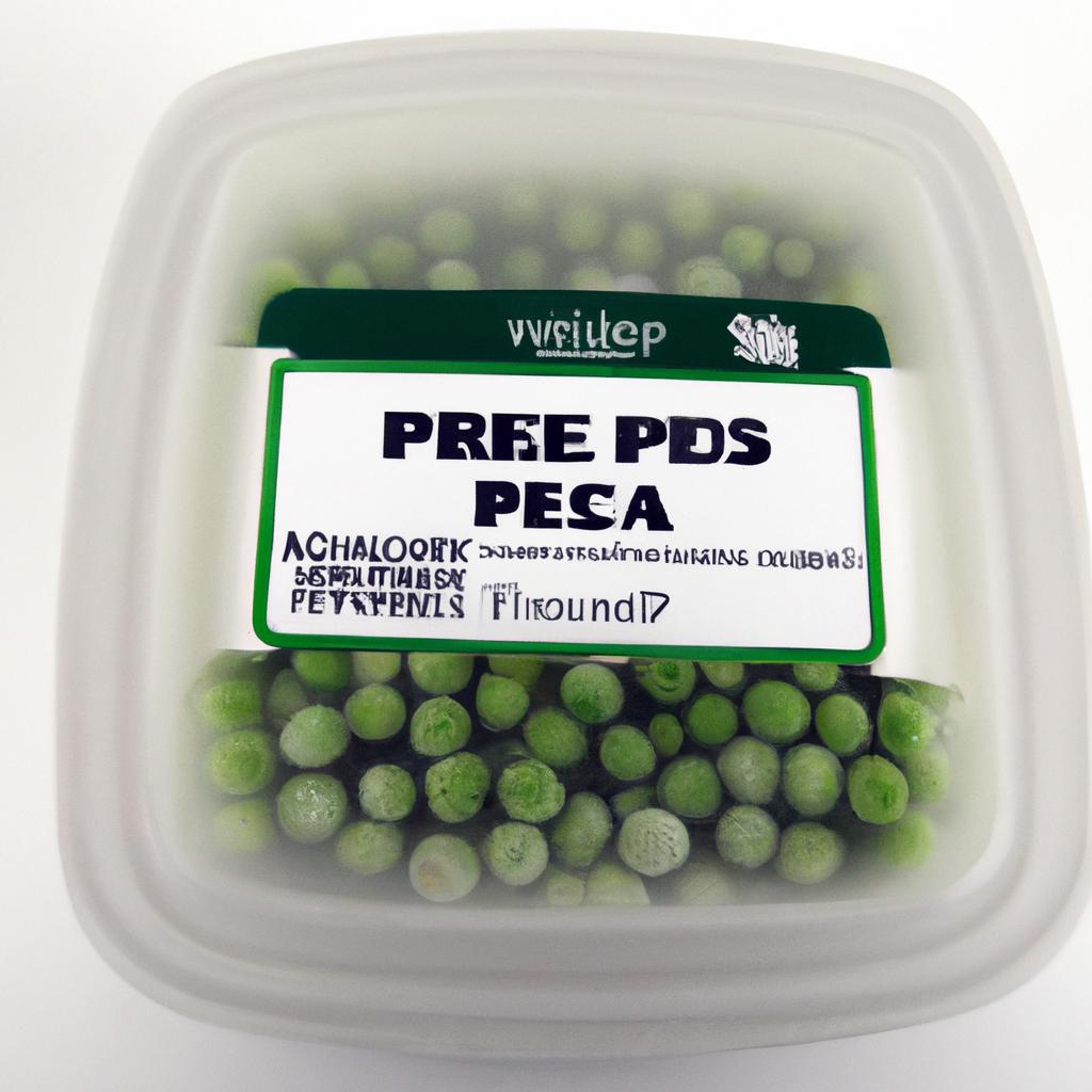 Labeling frozen peas with the date of blanching is important for tracking freshness.