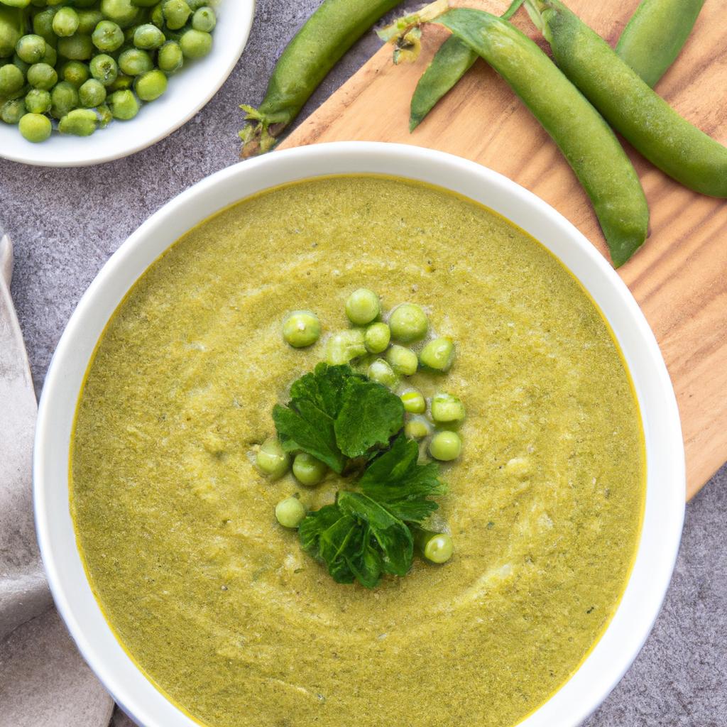 Green peas can be used to make a delicious and comforting low FODMAP soup.