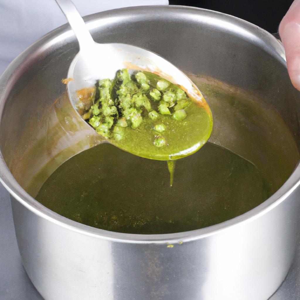 The process of making mushy peas in England