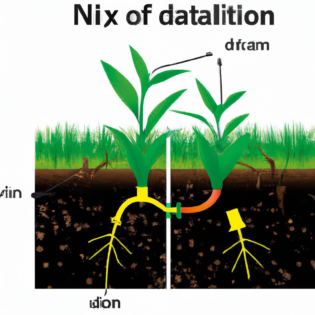 Nitrogen fixation in plants for healthy growth.