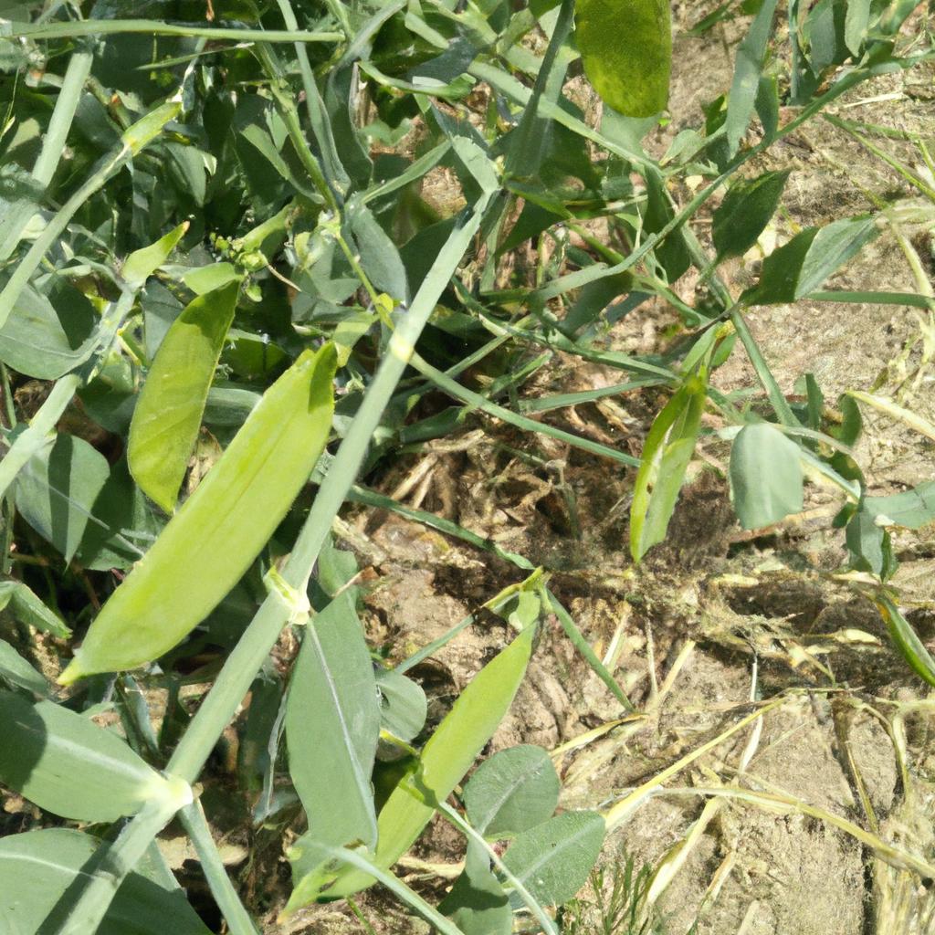 Pea cultivation as a natural way to improve soil health.