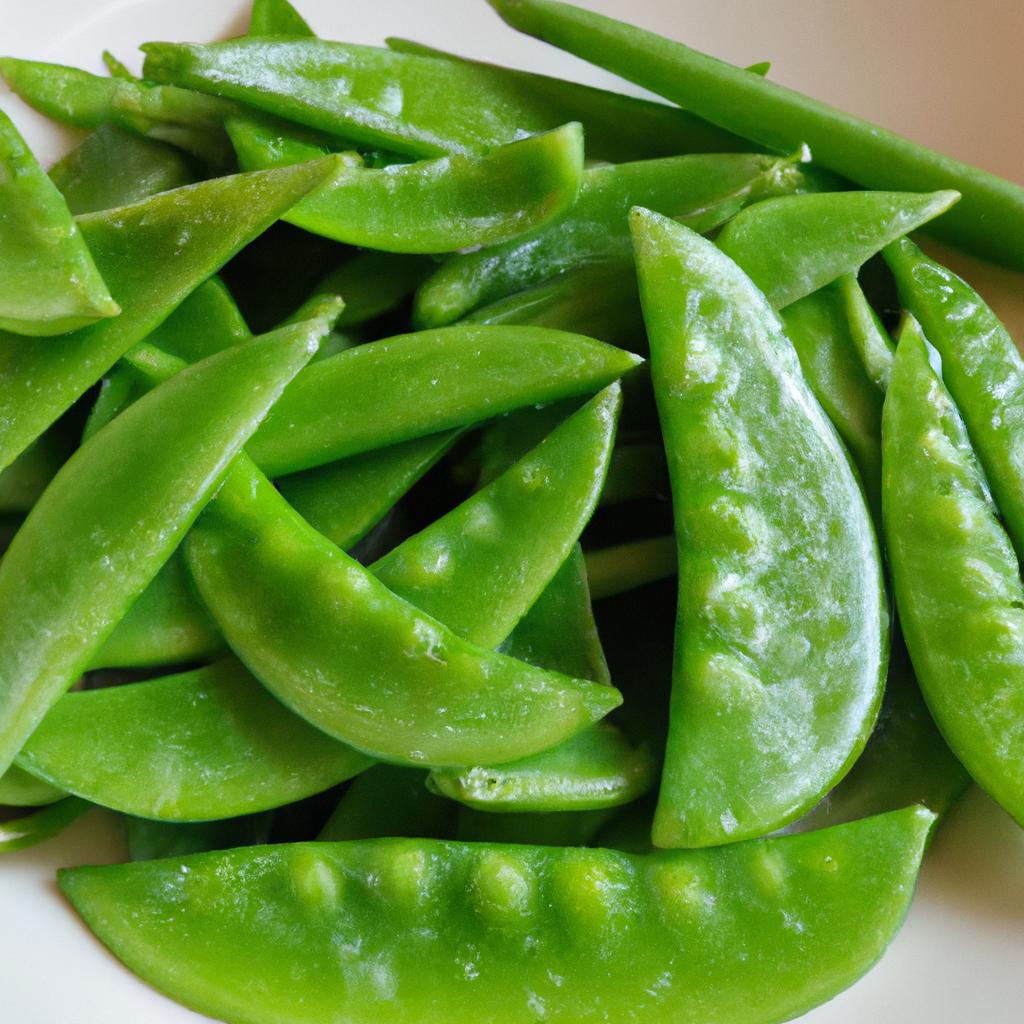 Blanched snow peas make a delicious and healthy snack or side dish.
