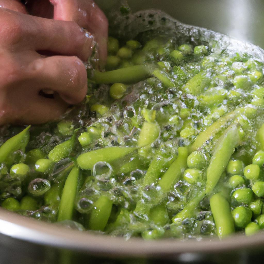 Blanching fresh shelled peas before storing them can help prolong their shelf life.