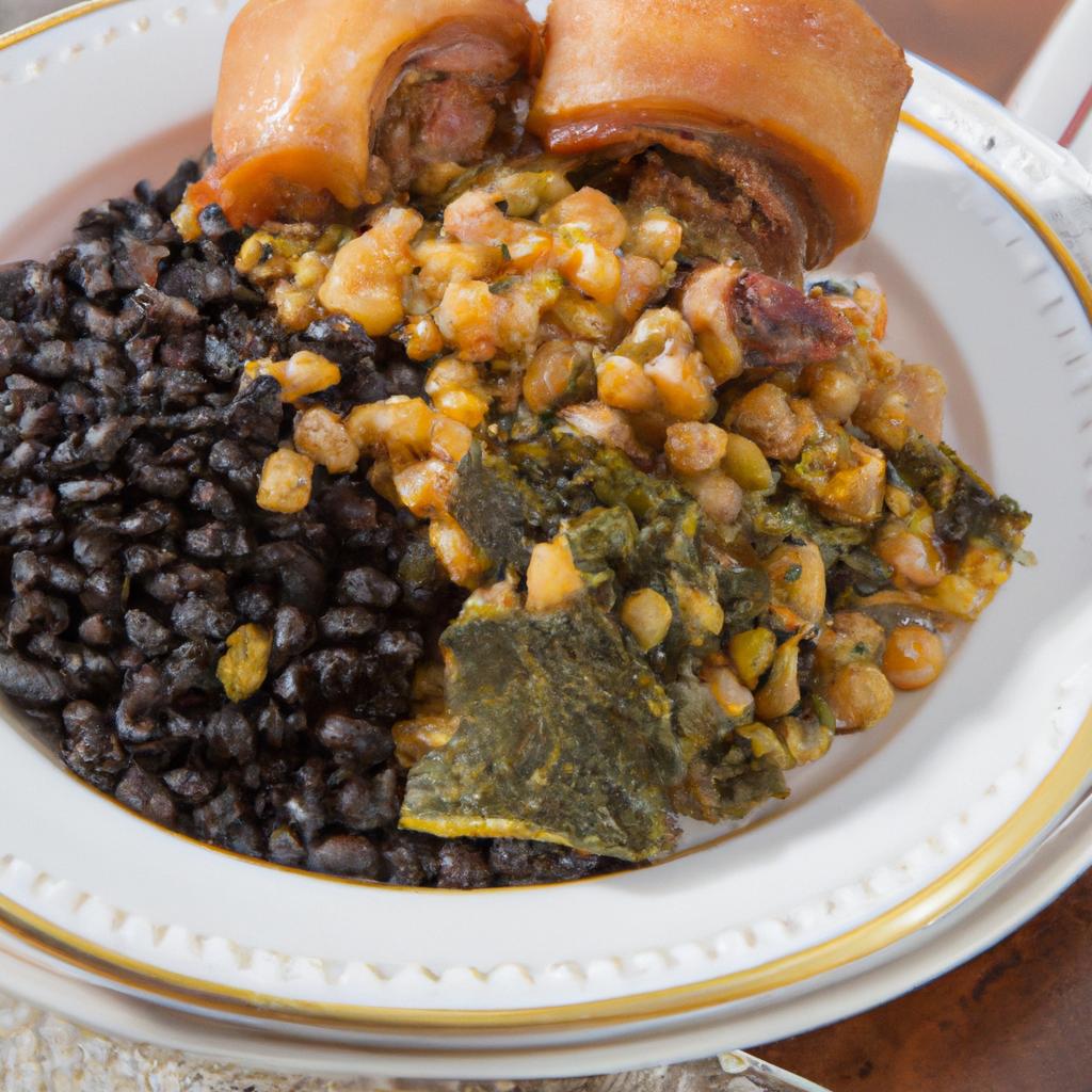 Serving black eyed peas and ham hocks with traditional Southern sides like cornbread and collard greens is the perfect comfort food meal.