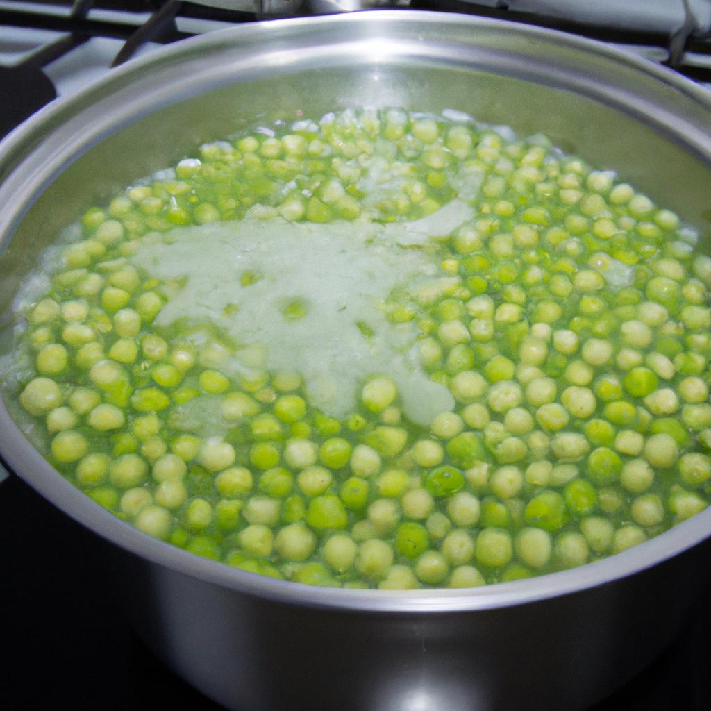 Boiling is a simple and fast way to cook shelled peas.