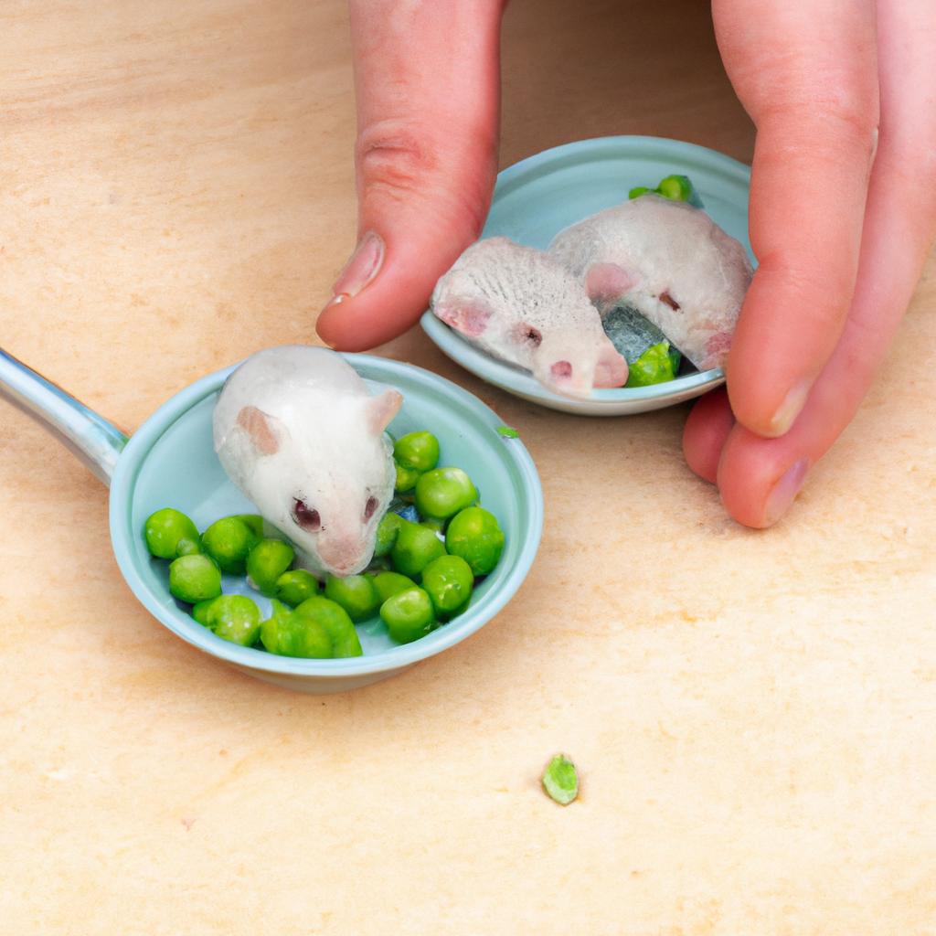 It's important to properly clean and cut snap peas before feeding them to your hamster
