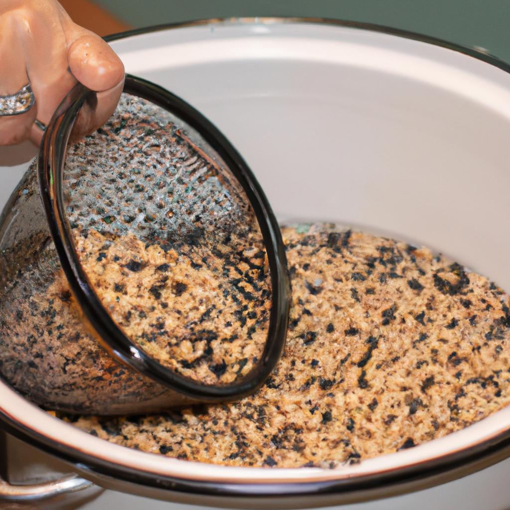 Rinsing black-eyed peas in a colander is the first step to cooking them without soaking.