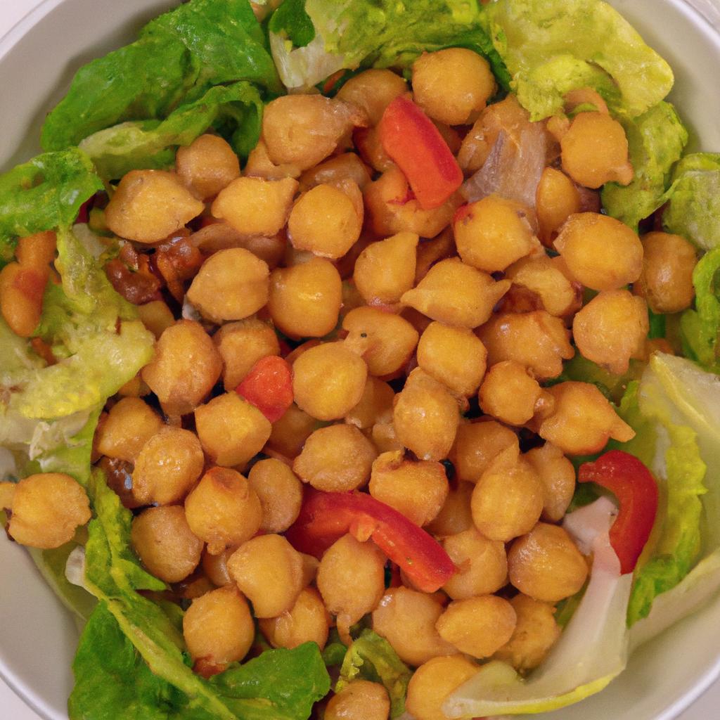 Chickpeas are a great addition to any salad, adding a satisfying crunch and a boost of nutrients.