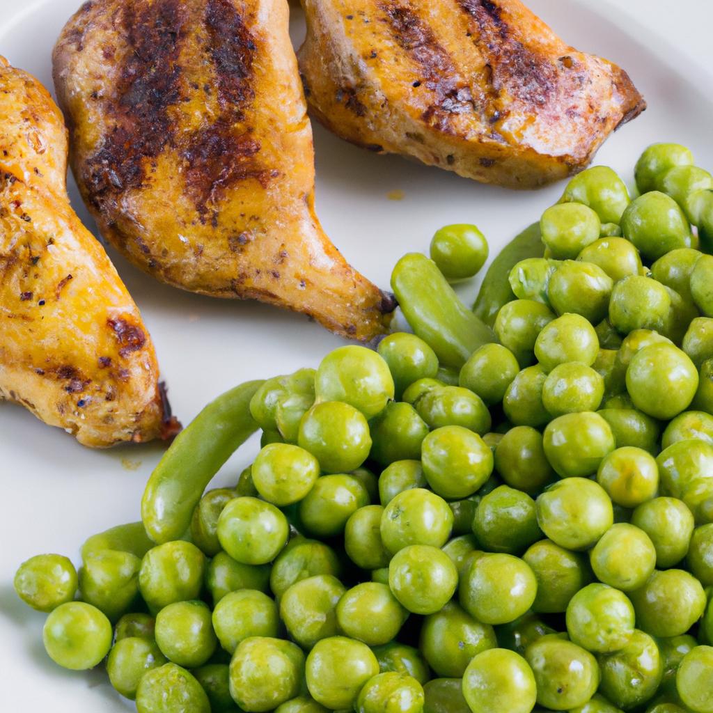 Shelled peas make a great side dish for grilled chicken