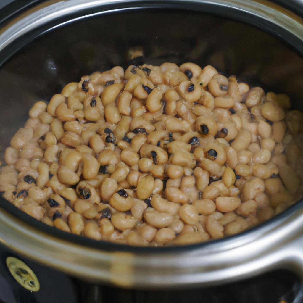 Slow cooker is another method to cook dried black eyed peas without soaking.