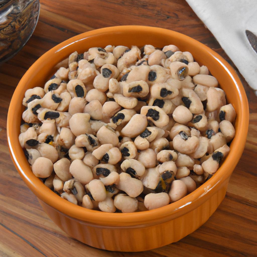 A bowl of perfectly seasoned black eyed peas