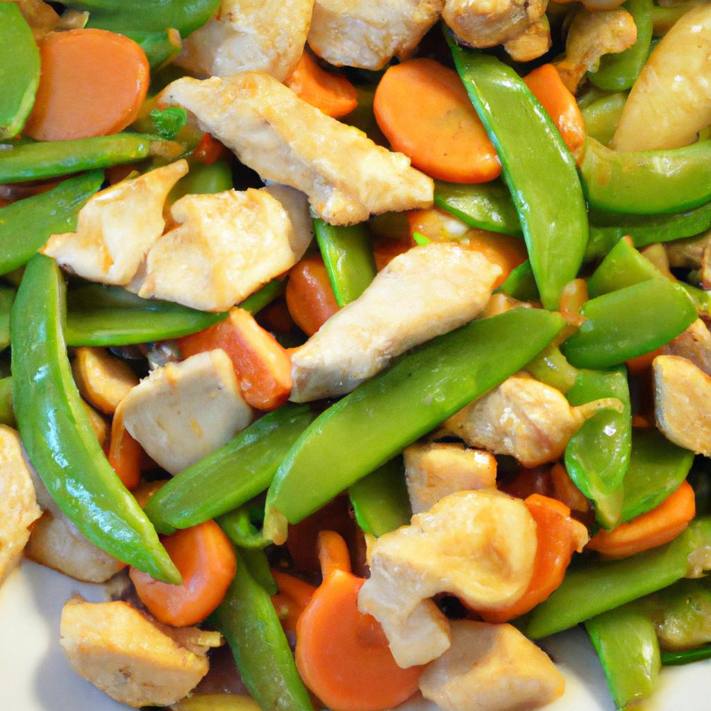Sugar snap peas can add a pop of color and flavor to stir-fry dishes