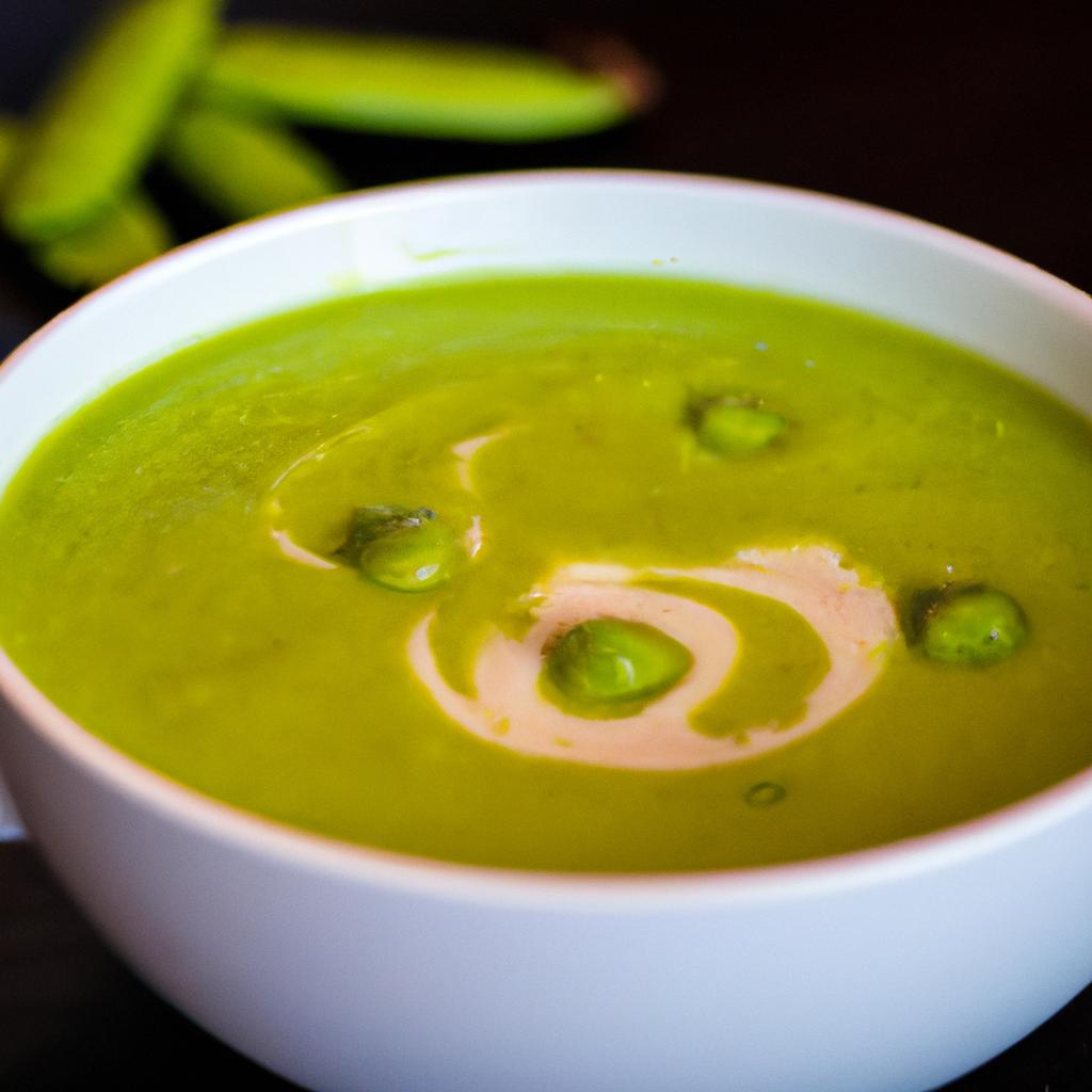 Sweet pea soup is a comforting and healthy meal option