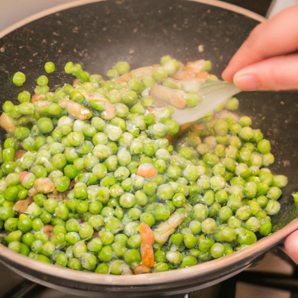 Frozen peas without blanching retain their flavor and texture when used in recipes.