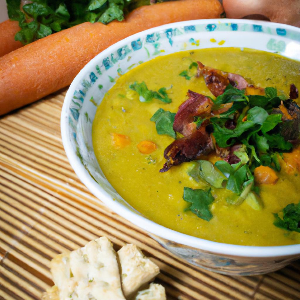 This pea soup is Whole30 compliant and perfect for a cozy night in. The peas provide a great source of protein and fiber.