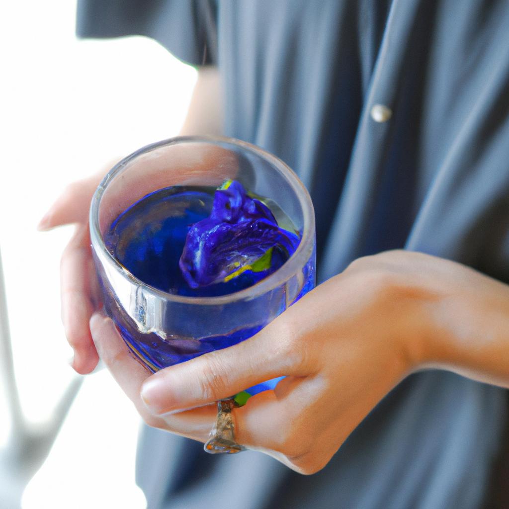 Sipping on butterfly pea flower tea for overall health benefits